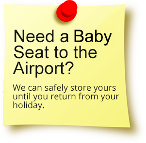 need a baby seat to the airport